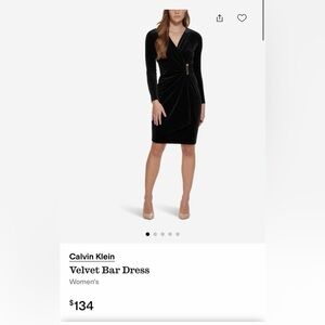 Calvin Klein Velvet Bar Dress